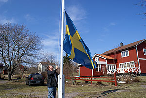 Feierliche Zeromonie für das schwedische Wasserlassen